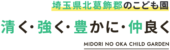 埼玉県北葛飾郡のこども園 清く・強く・豊かに・仲良く